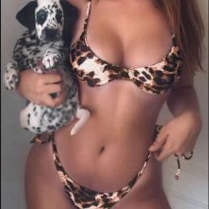 Zaful Leapard bathing suit